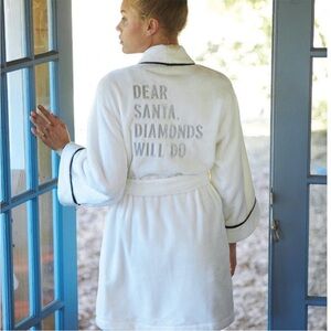 White Dear Santa Diamonds Robe